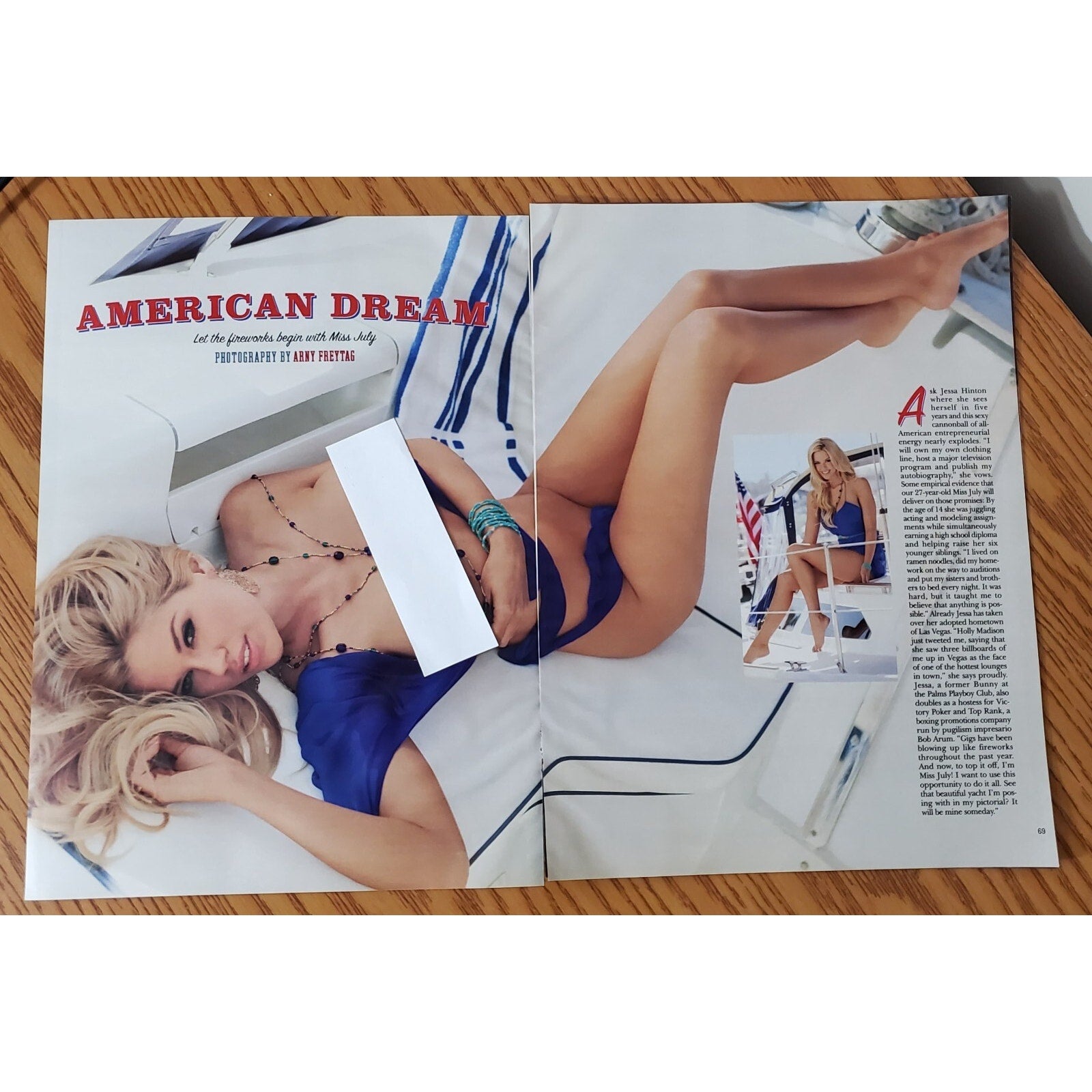 Playboy PICTORIAL ONLY - Playmate JESSA HINTON July, 2011 5 pages