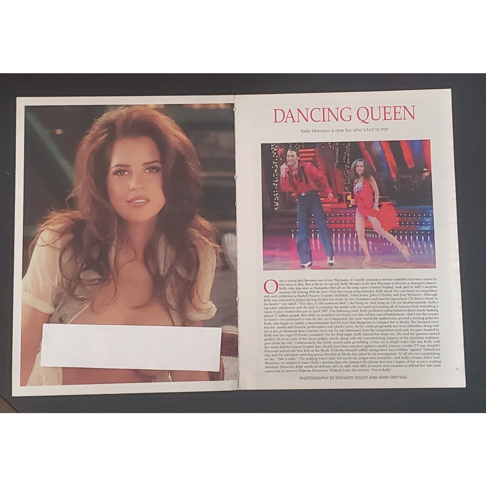 Playboy PICTORIAL ONLY - KELLY MONACO Dancing WTS November, 2005 6 Pages