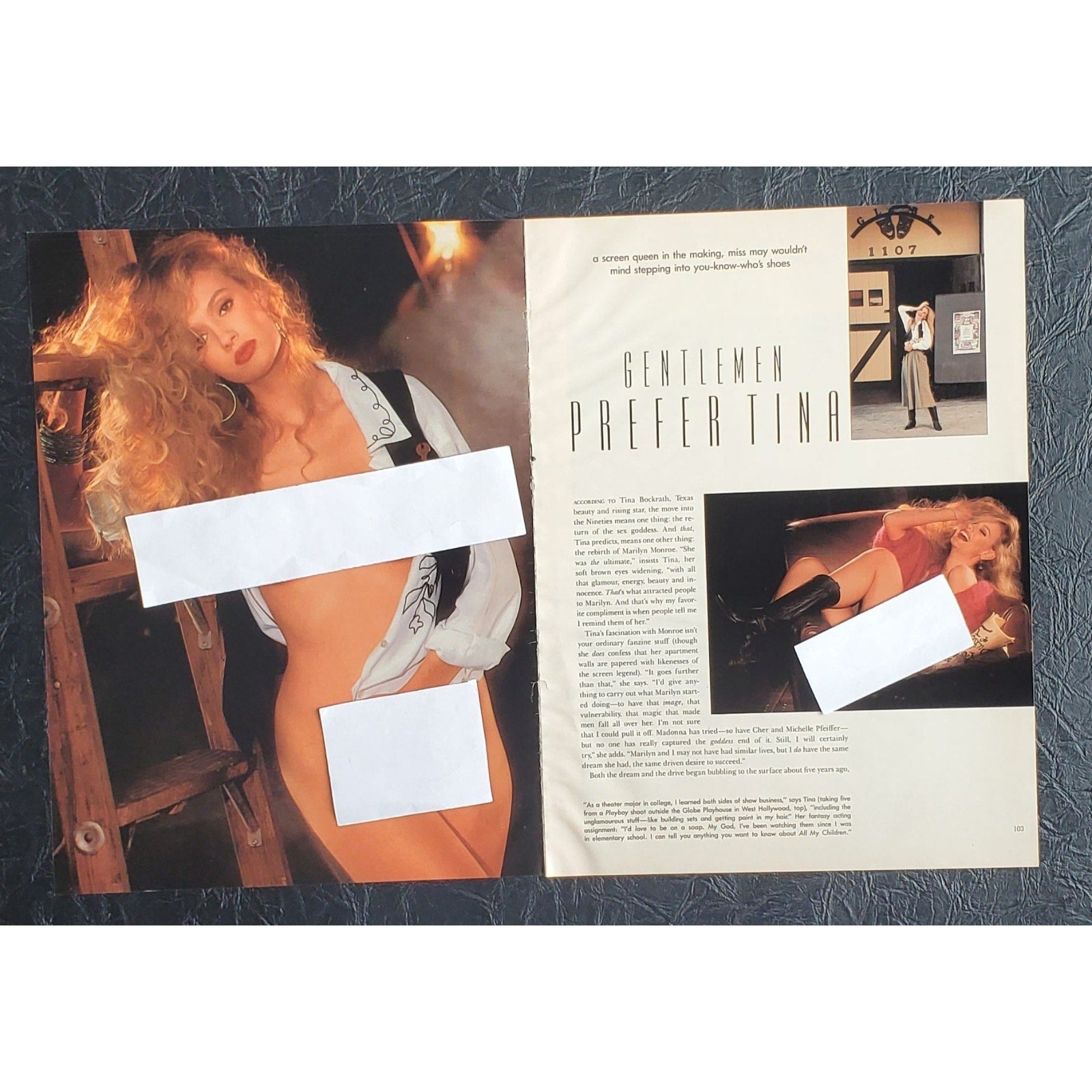 Playboy PICTORIAL ONLY - Playmate TINA BOCKRATH May, 1990 7 pages