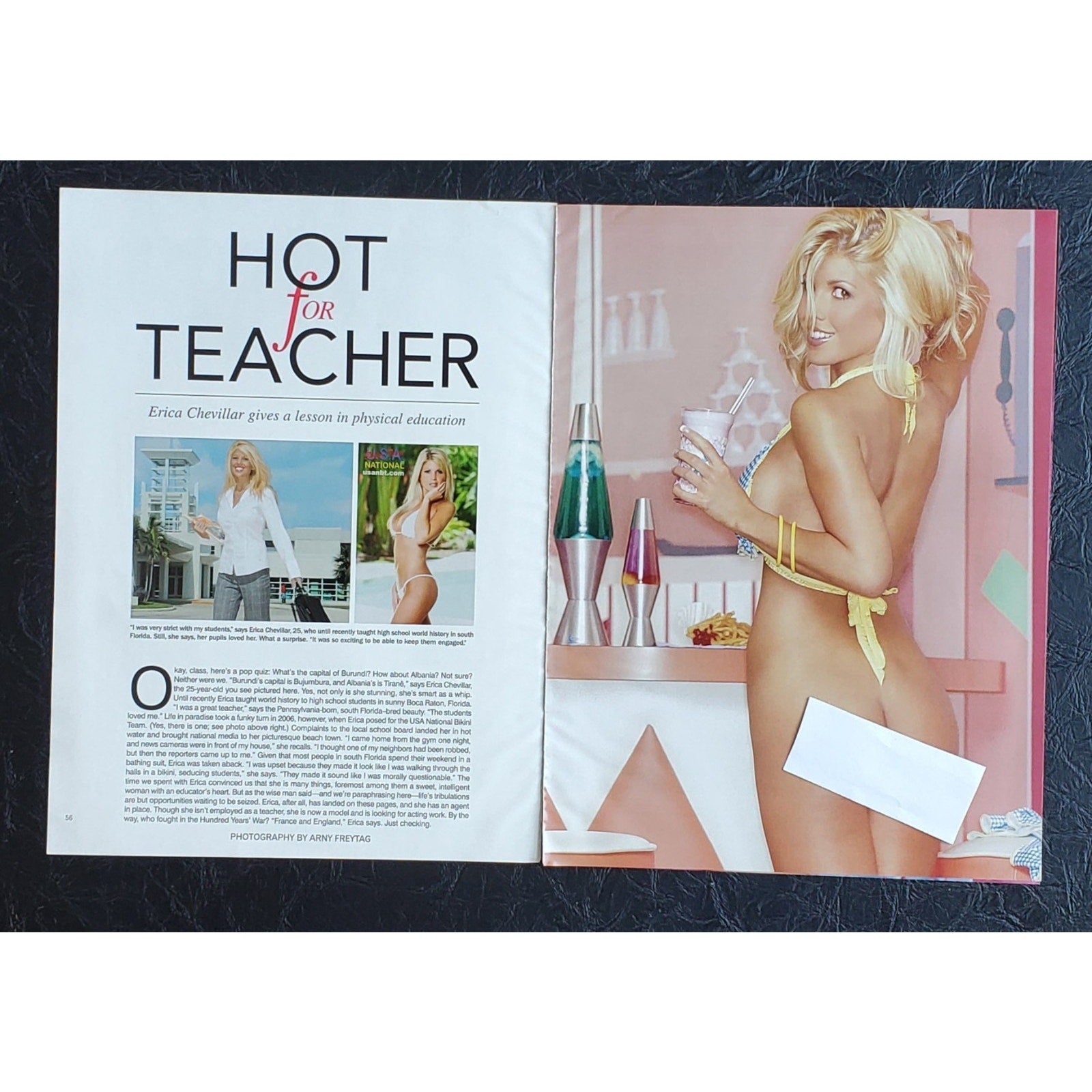 Playboy PICTORIAL ONLY - Teacher / CG ERICA CHEVILLAR March, 2007 6 Pages