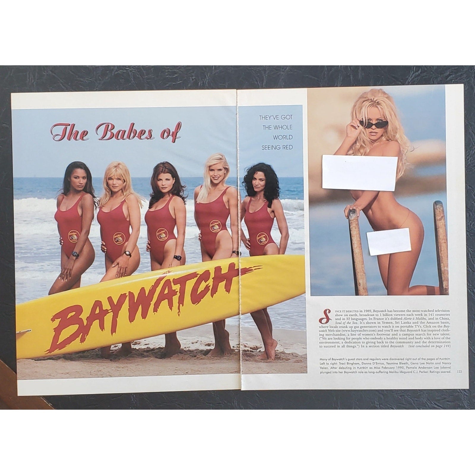 Playboy PICTORIAL ONLY - THE BABES OF BAYWATCH   June, 1998   12 pages