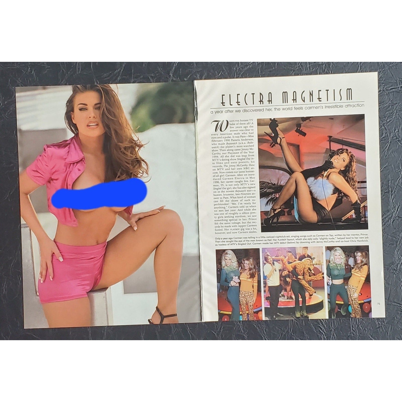 Playboy PICTORIAL ONLY - Playboy Icon CARMEN ELECTRA June, 1997 6 Pages