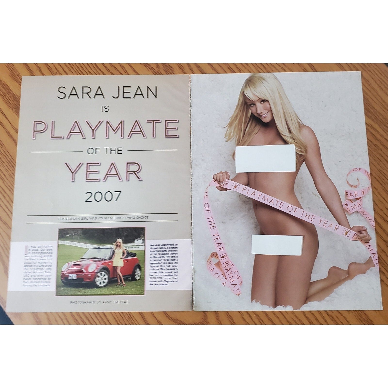Playboy PICTORIAL ONLY - PMOY SARA JEAN UNDERWOOD June, 2007 8 pages