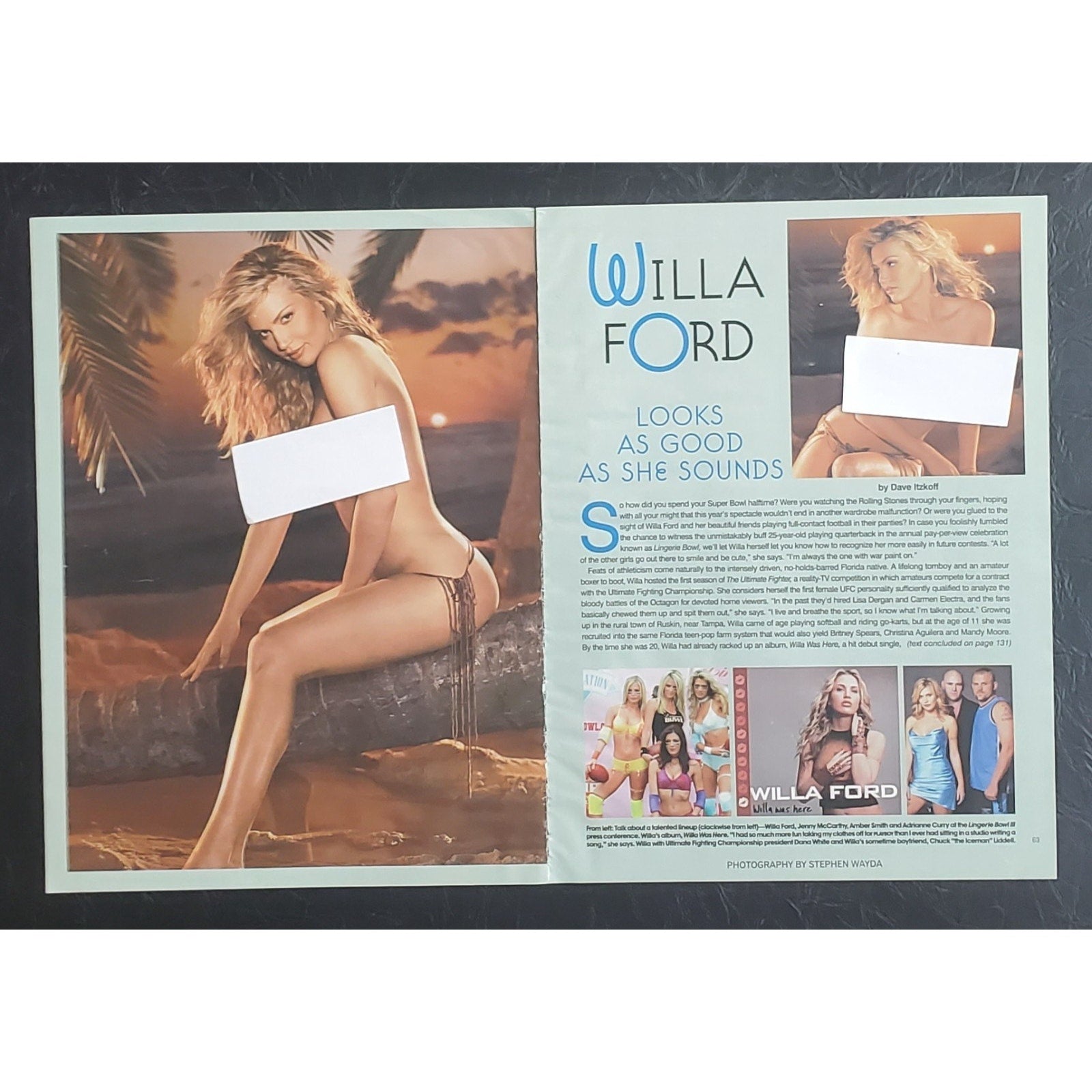 Playboy PICTORIAL ONLY - UFC's WILLA FORD March, 2006 6 Pages