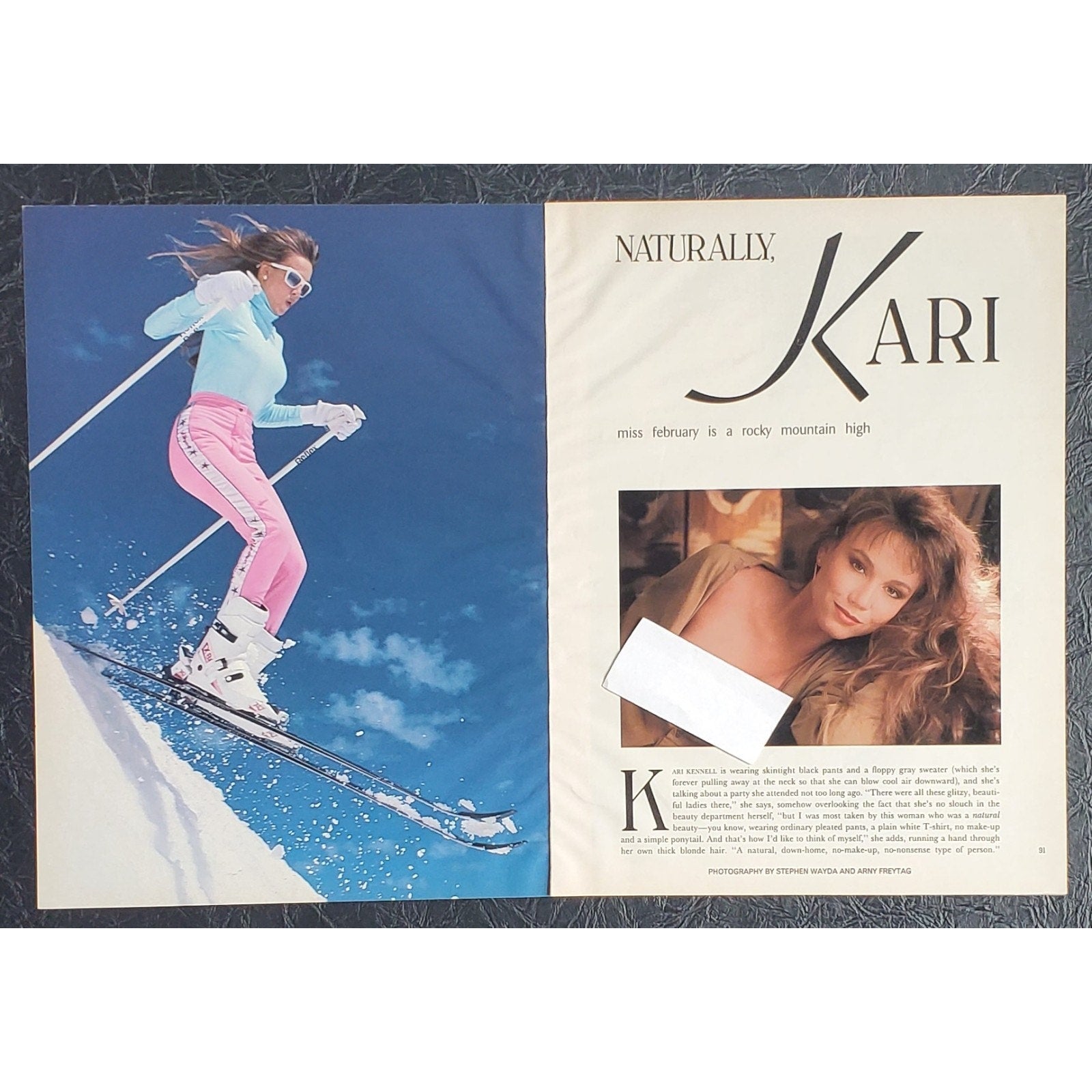 Playboy PICTORIAL ONLY - Playmate KARI KENNELL February, 1988 7 pages