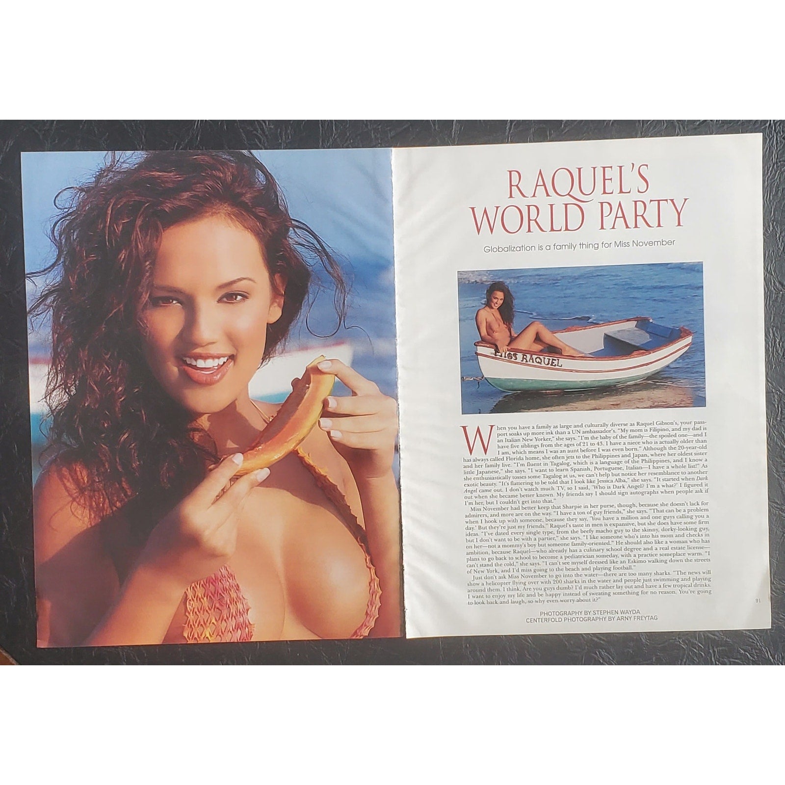 Playboy PICTORIAL ONLY - Playmate RAQUEL GIBSON    November, 2005  7 pages