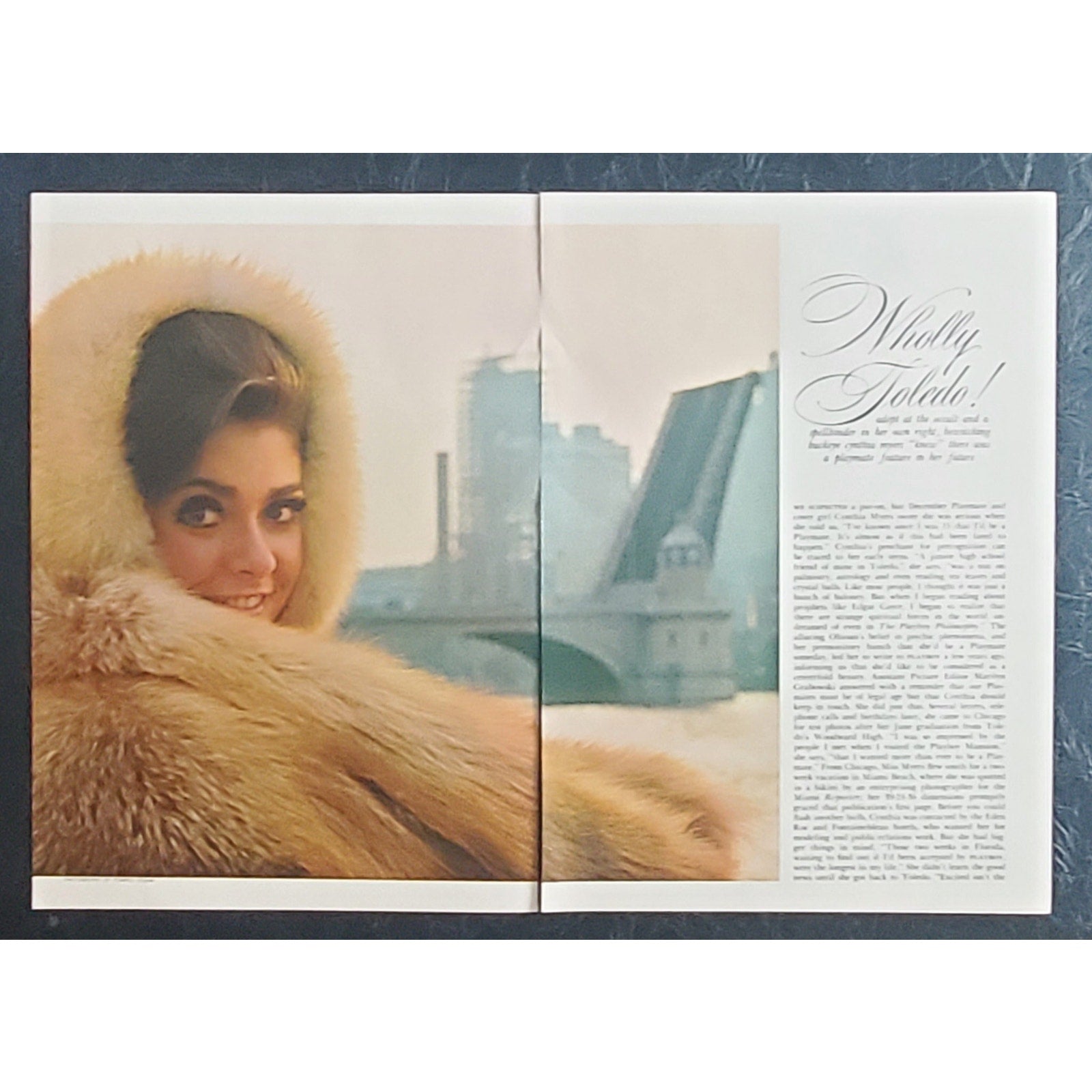 Playboy PICTORIAL ONLY - Playmate CYNTHIA MYERS   December, 1968   3 Pages