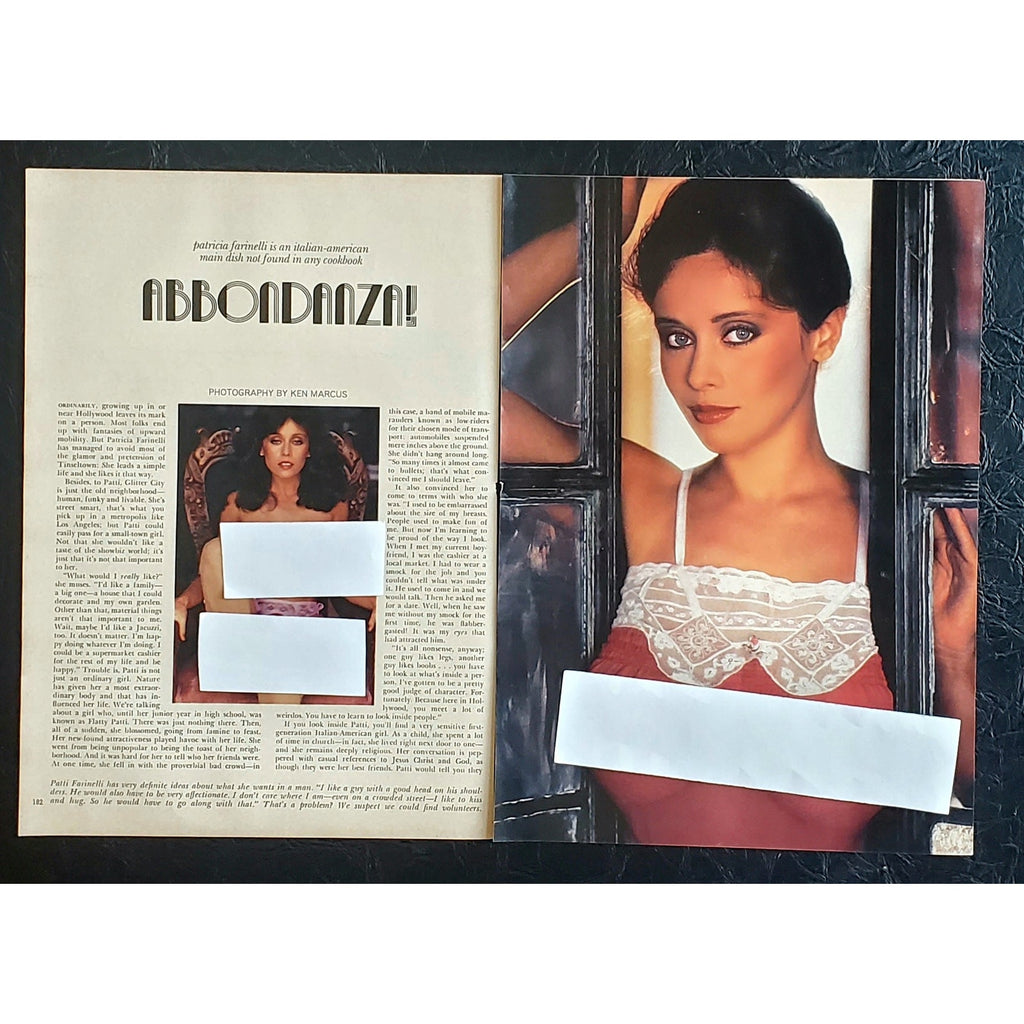 Playboy PICTORIAL ONLY - Playmate PATRICIA FARINELLI    December, 1981   7 pages
