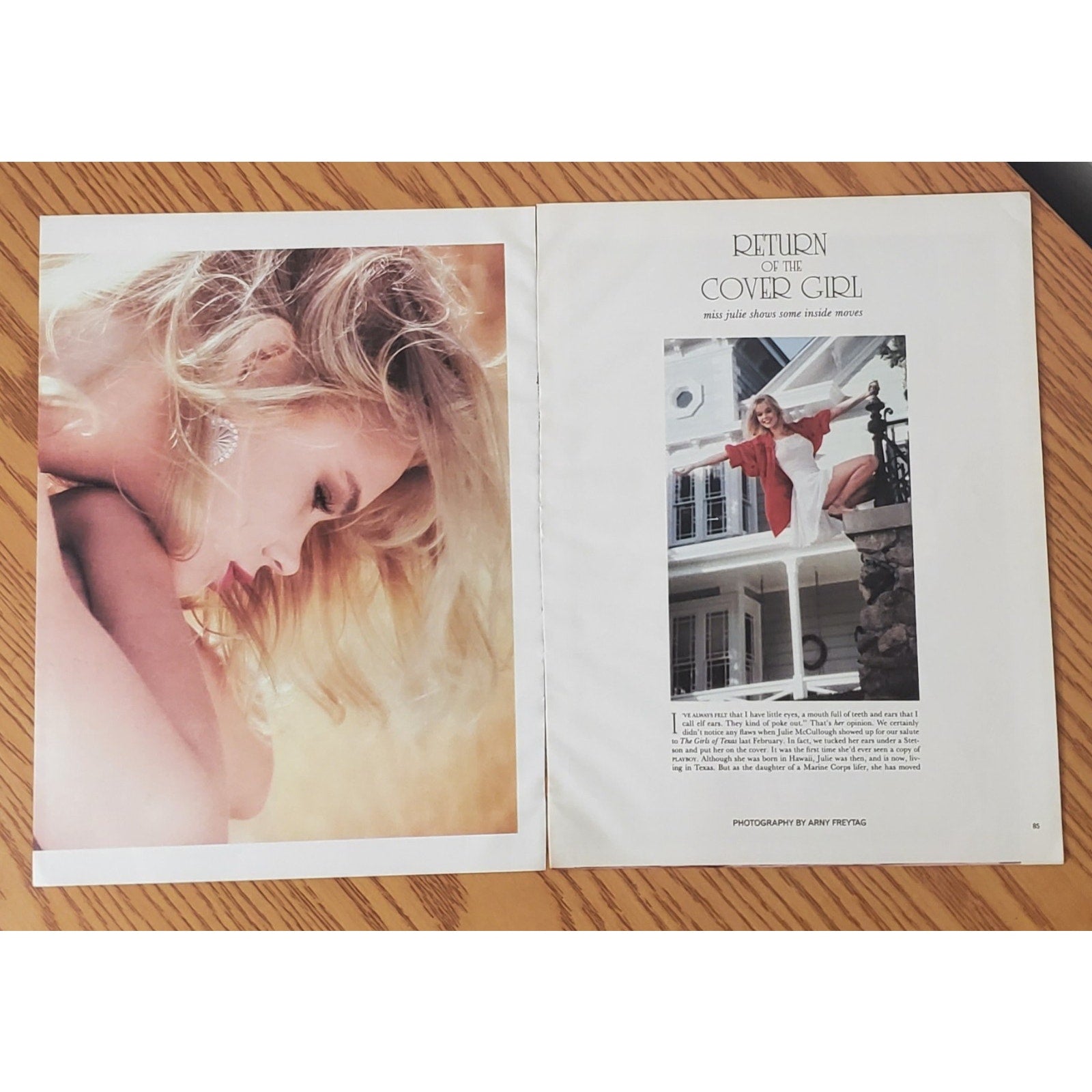Playboy PICTORIAL ONLY - Playmate JULIE MCCULLOUGH   February, 1986  9 pages