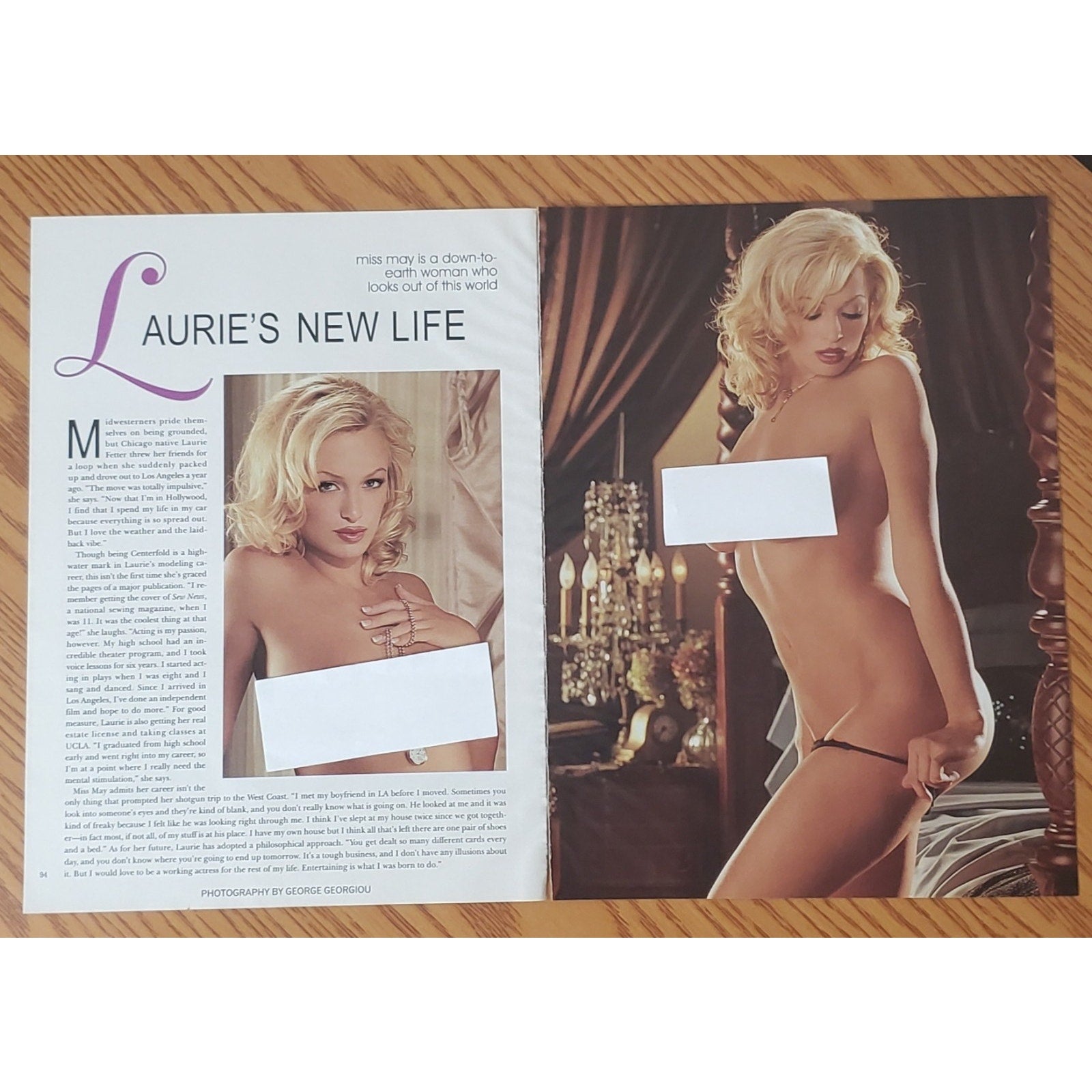 Playboy PICTORIAL ONLY - Playmate LAURIE JO FETTER May, 2003 7 pages