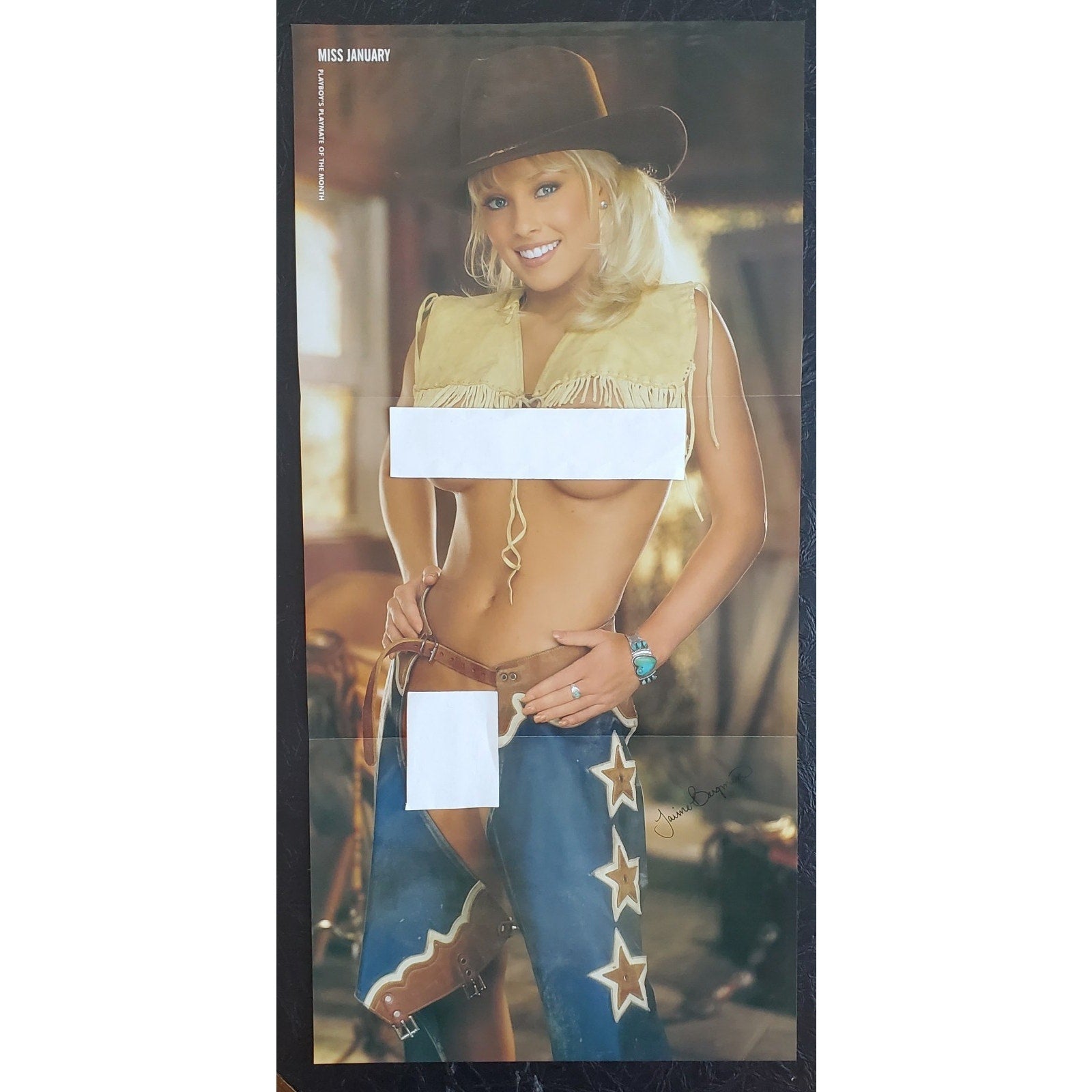 Playboy PIN UP / CF - Playmate JAIME BERGMAN January, 1999