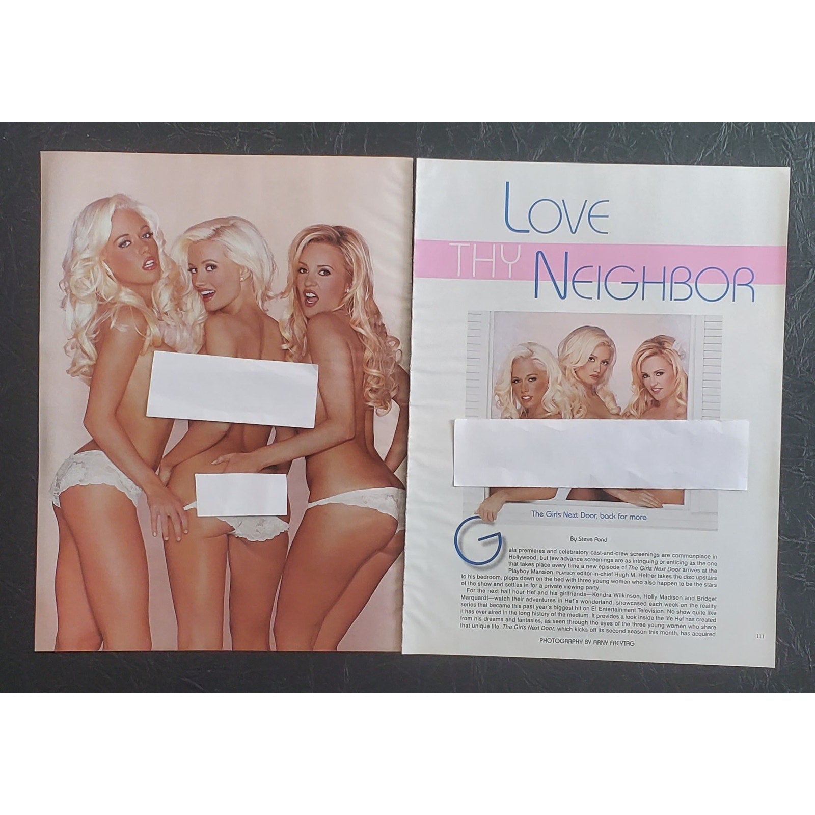 Playboy PICTORIAL ONLY - THE GIRLS NEXT DOOR   September, 2006   10 pages