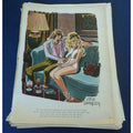 Playboy CARTOONS - Lot of 50 JOHN DEMPSEY Cartoons