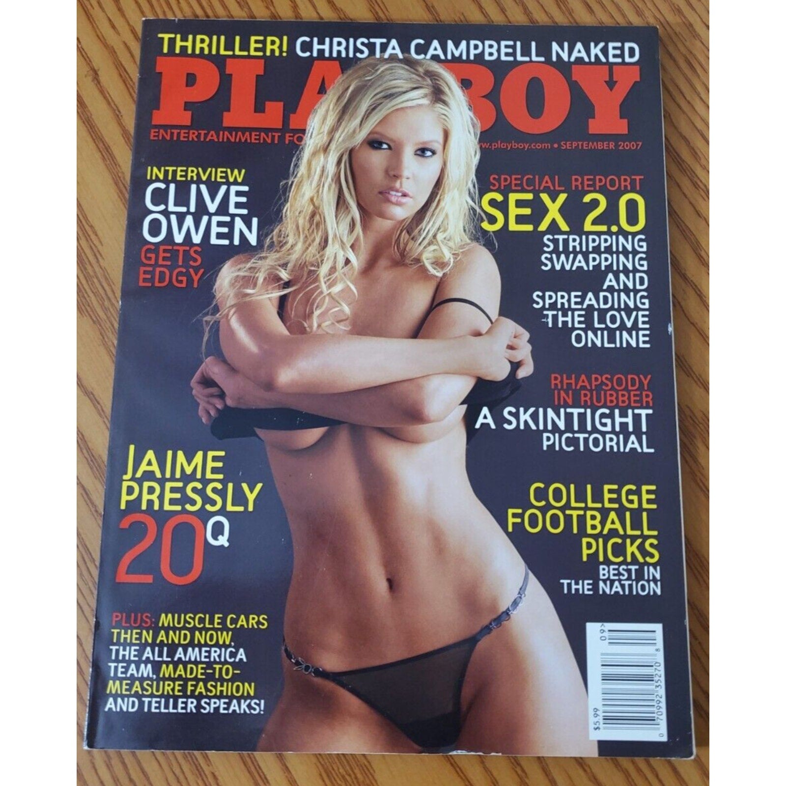 PLAYBOY - September, 2007 CHRISTA CAMPBELL (Playmate PATRICE HOLLIS)