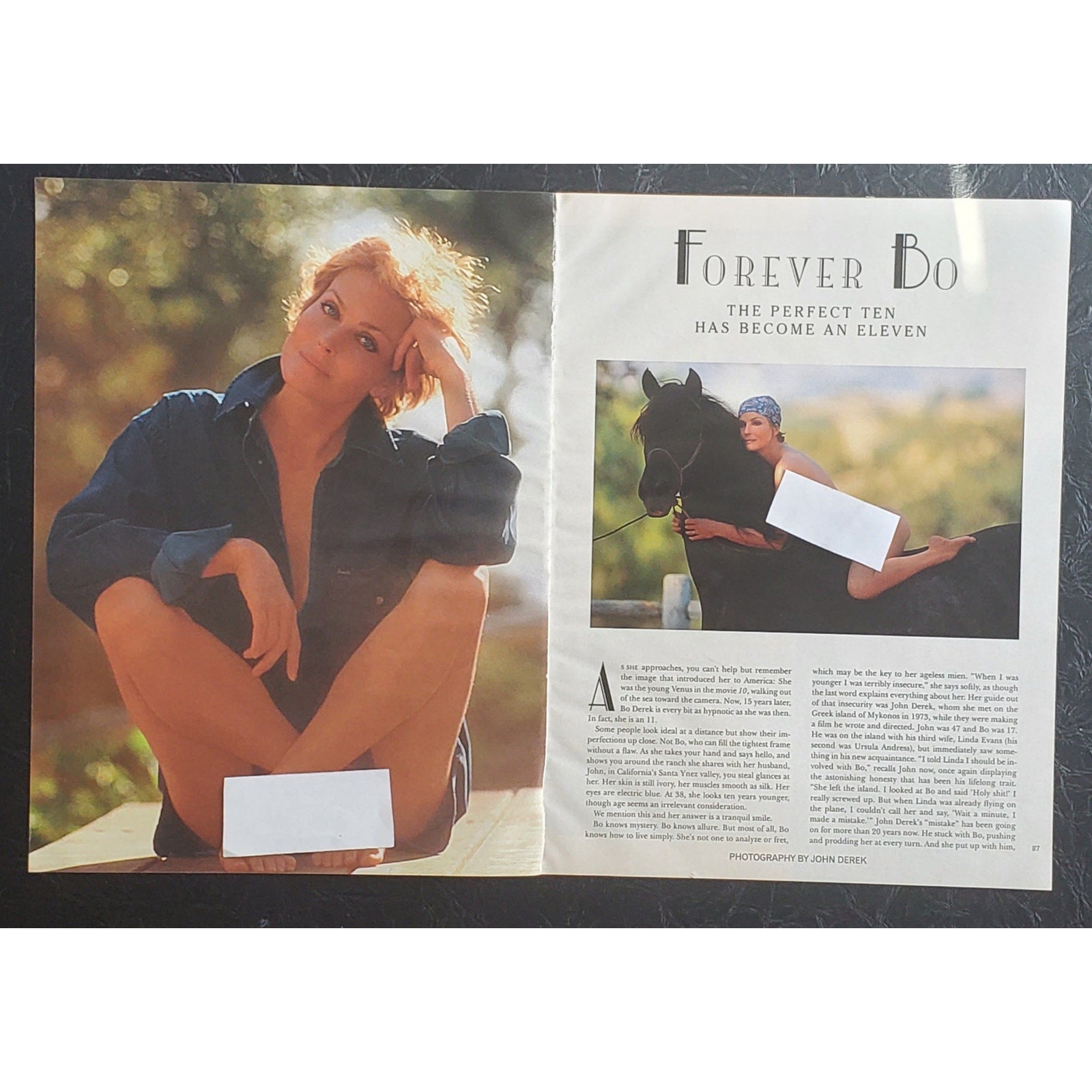 Playboy PICTORIAL ONLY - Actress BO DEREK    December, 1994    8 Pages