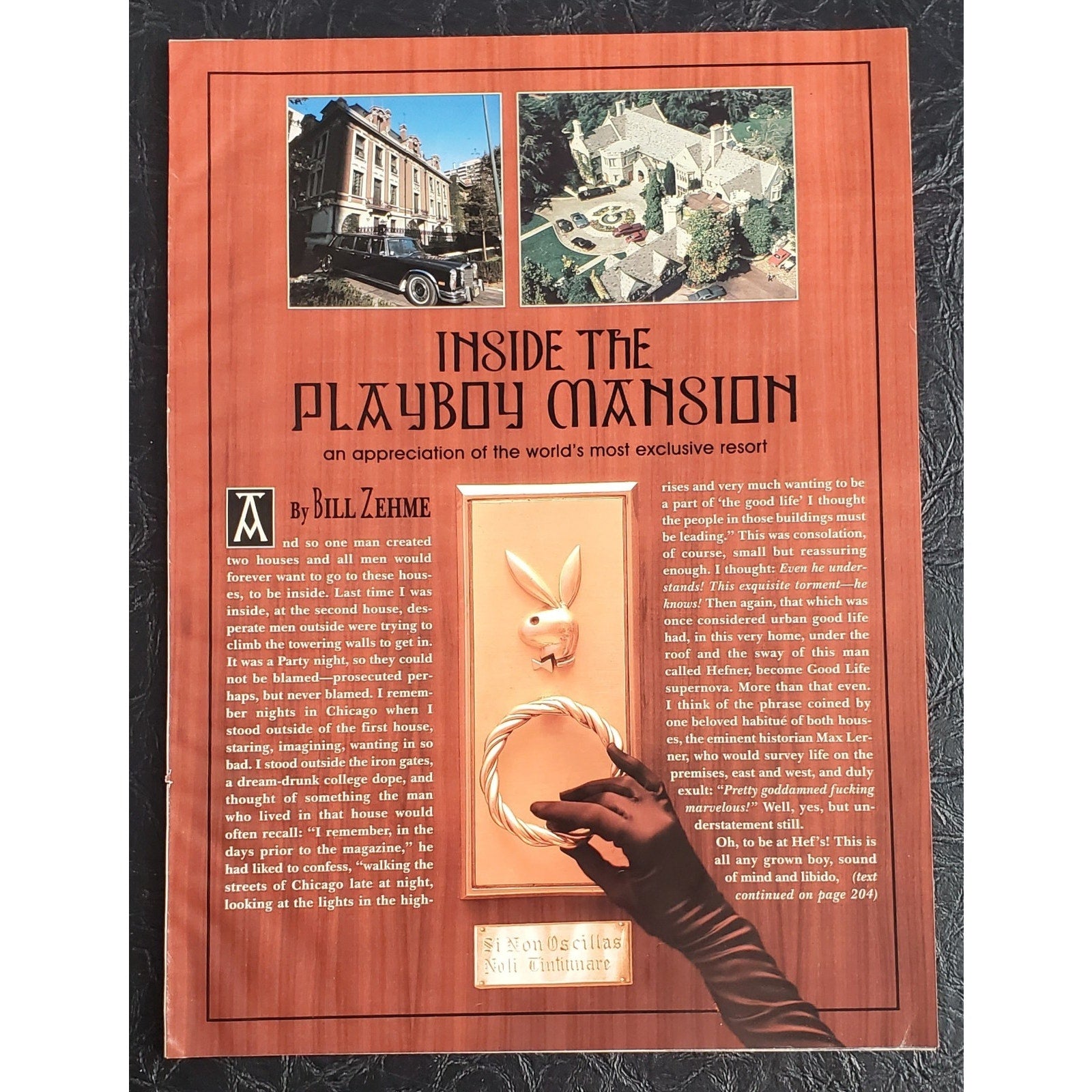 Playboy PICTORIAL ONLY - INSIDE THE PLAYBOY MANSION December, 1998 10 pgs