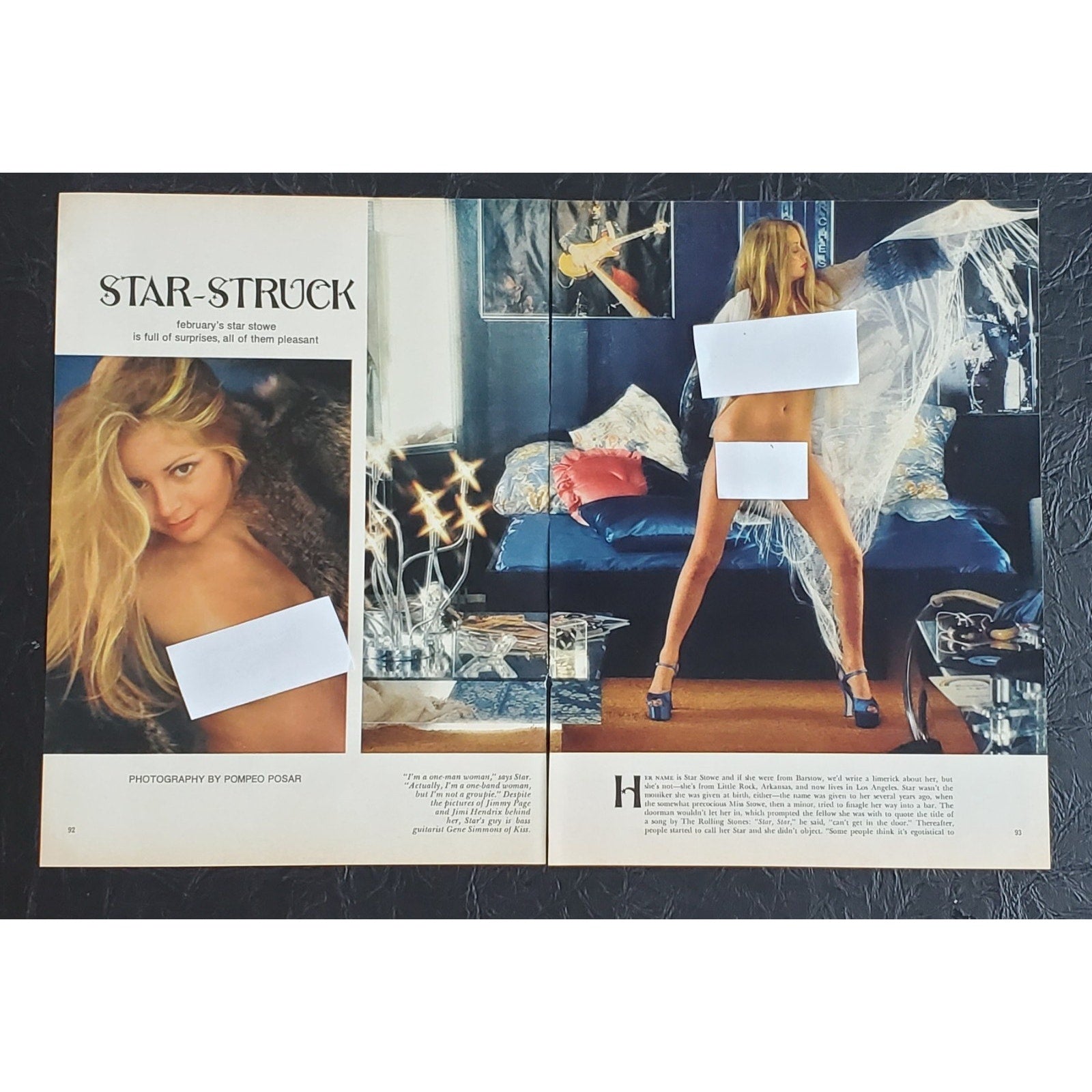 Playboy PICTORIAL ONLY - Playmate STAR STOWE February, 1977 7 pages