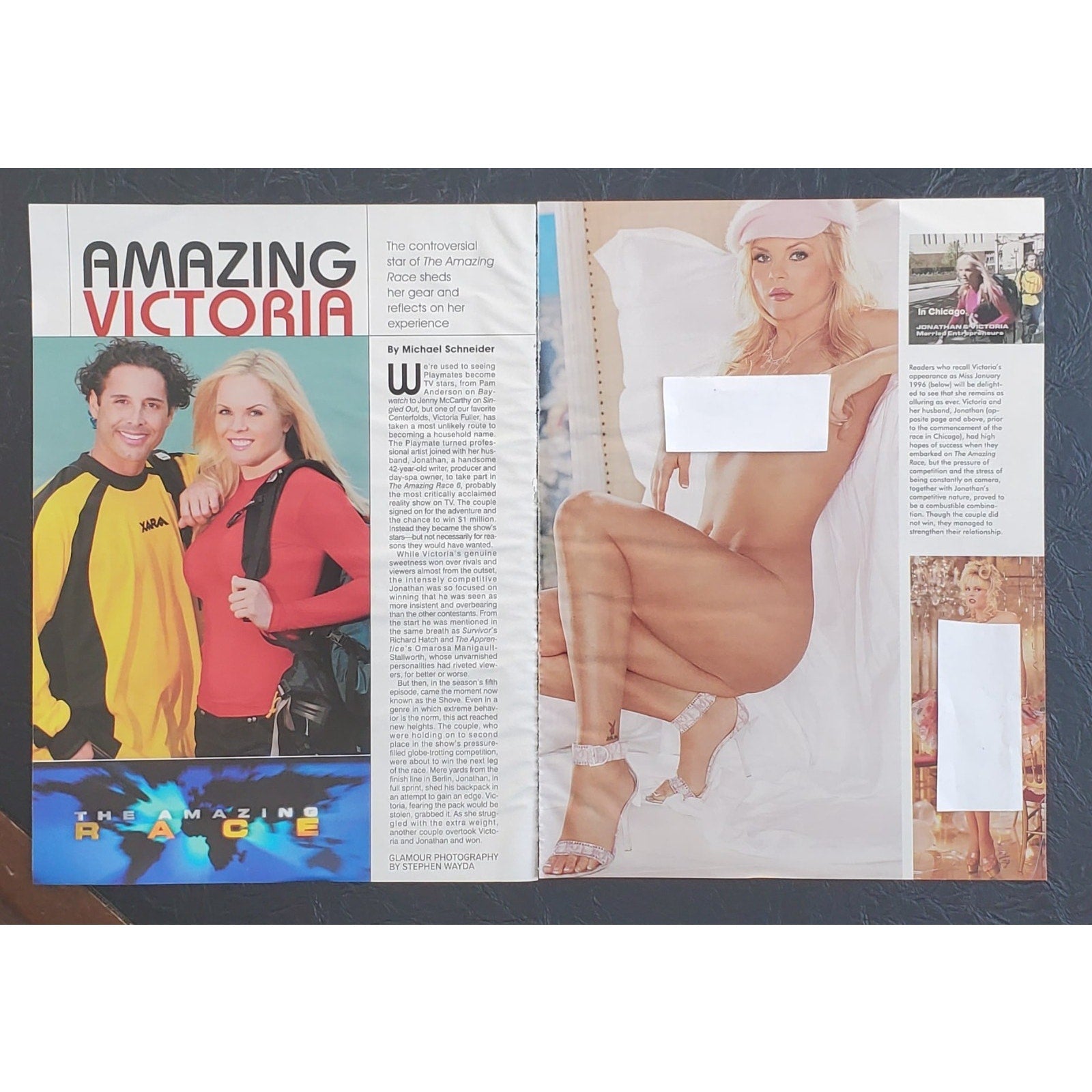 Playboy PICTORIAL ONLY - VICTORIA FULLER "Amazing Race" May, 2005 6 pages