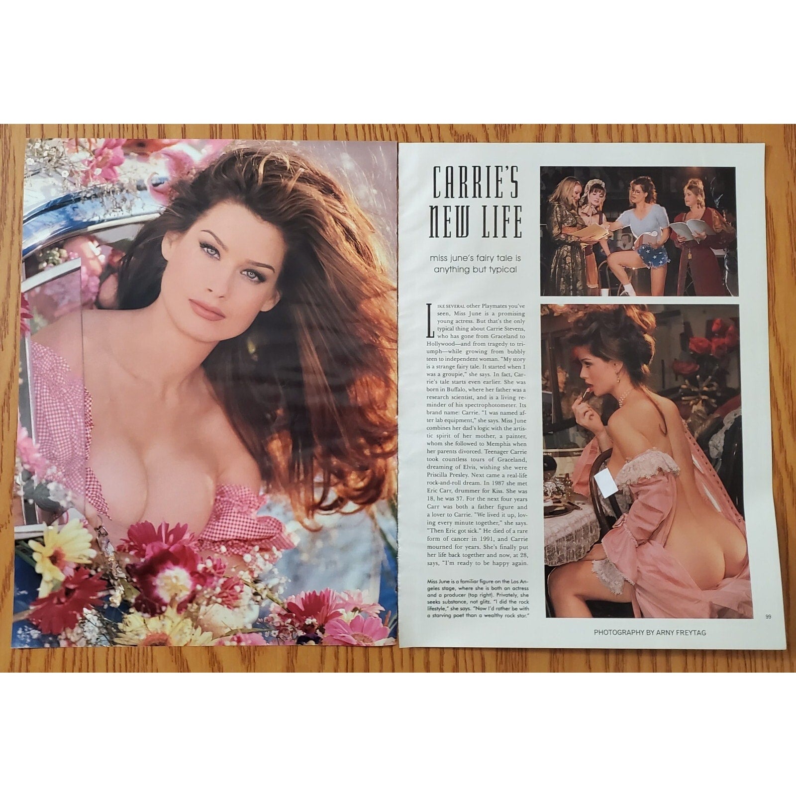 Playboy PIN UP / PICTORIAL ONLY - Playmate CARRIE STEVENS June, 1997 7 pages