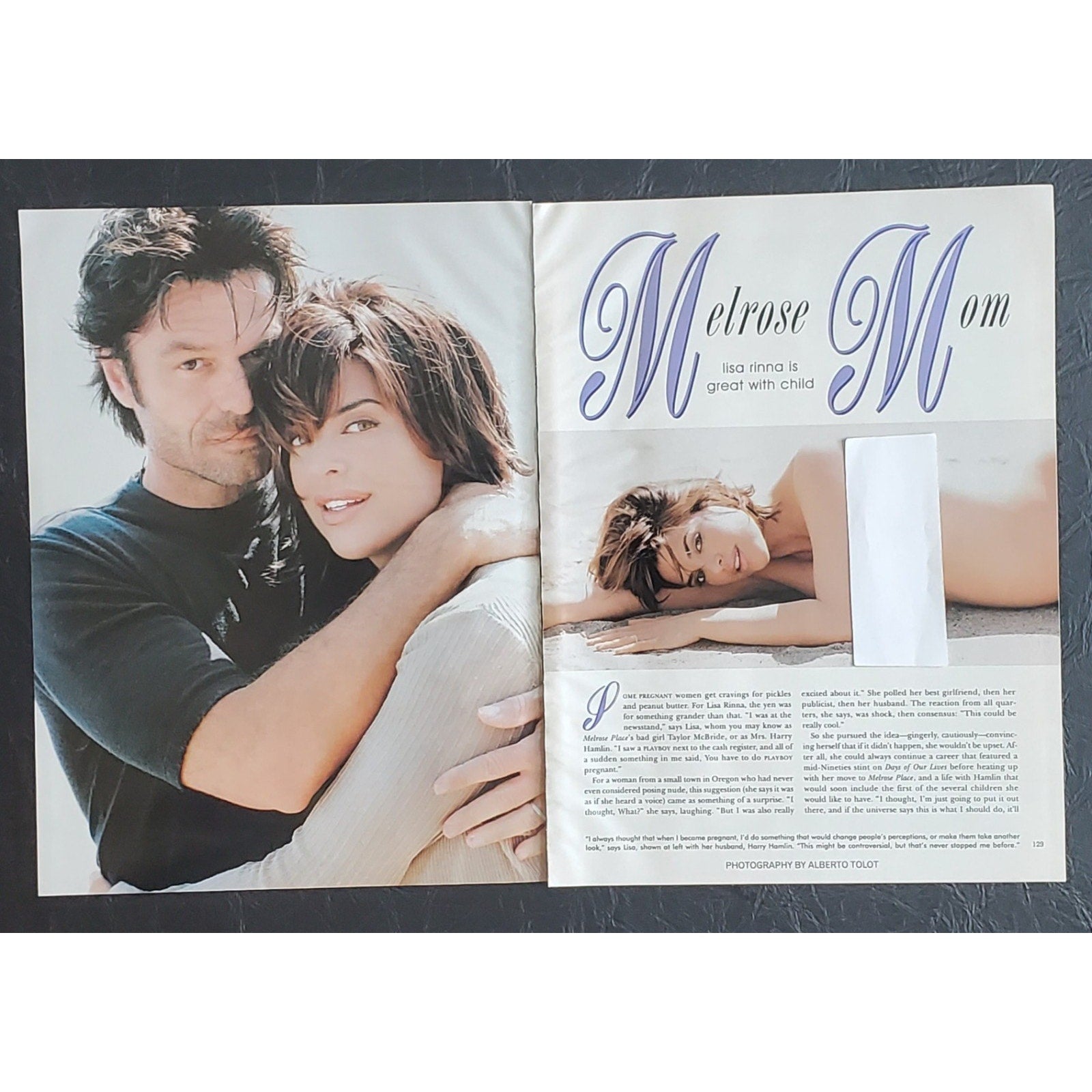Playboy PICTORIAL ONLY - "Melrose Mom" LISA RINNA Sept, 1998 10 pages