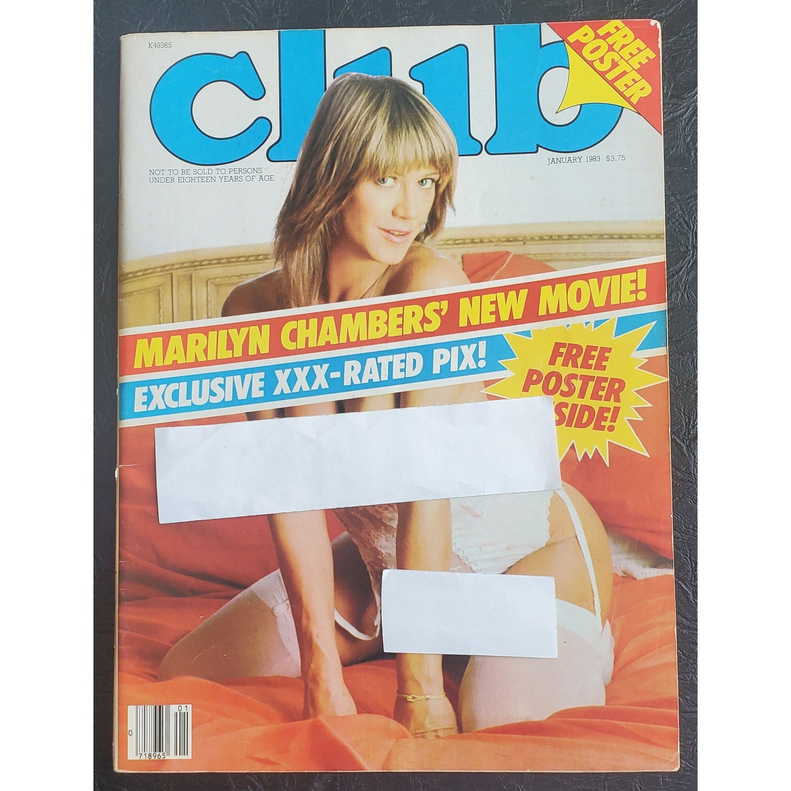CLUB Magazine - January, 1983 MARILYN CHAMBERS     No Poster