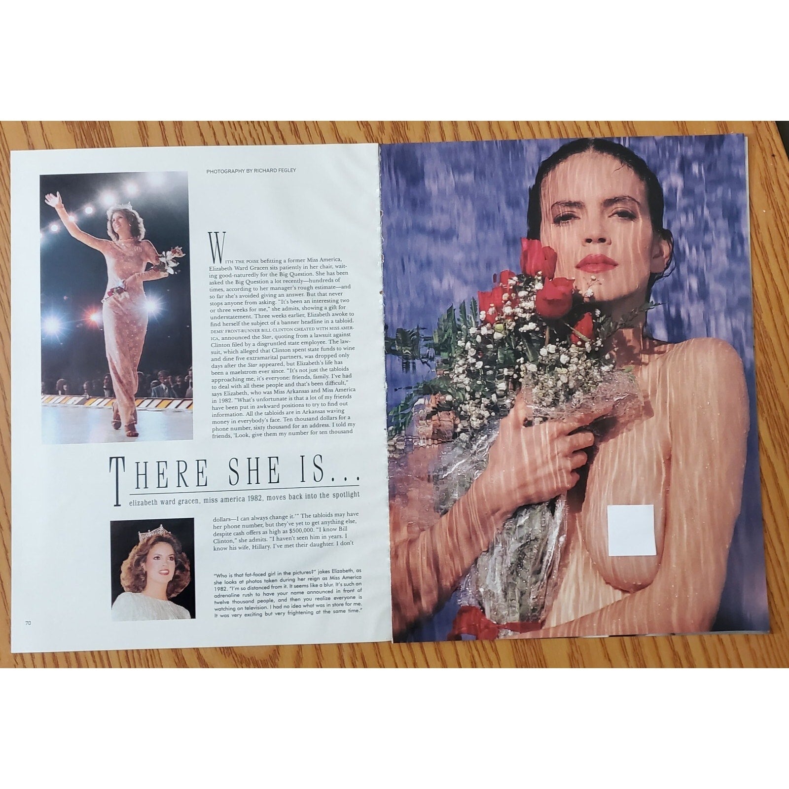 Playboy PICTORIAL ONLY - ELIZABETH WARD GRACEN May, 1992 8 Pages
