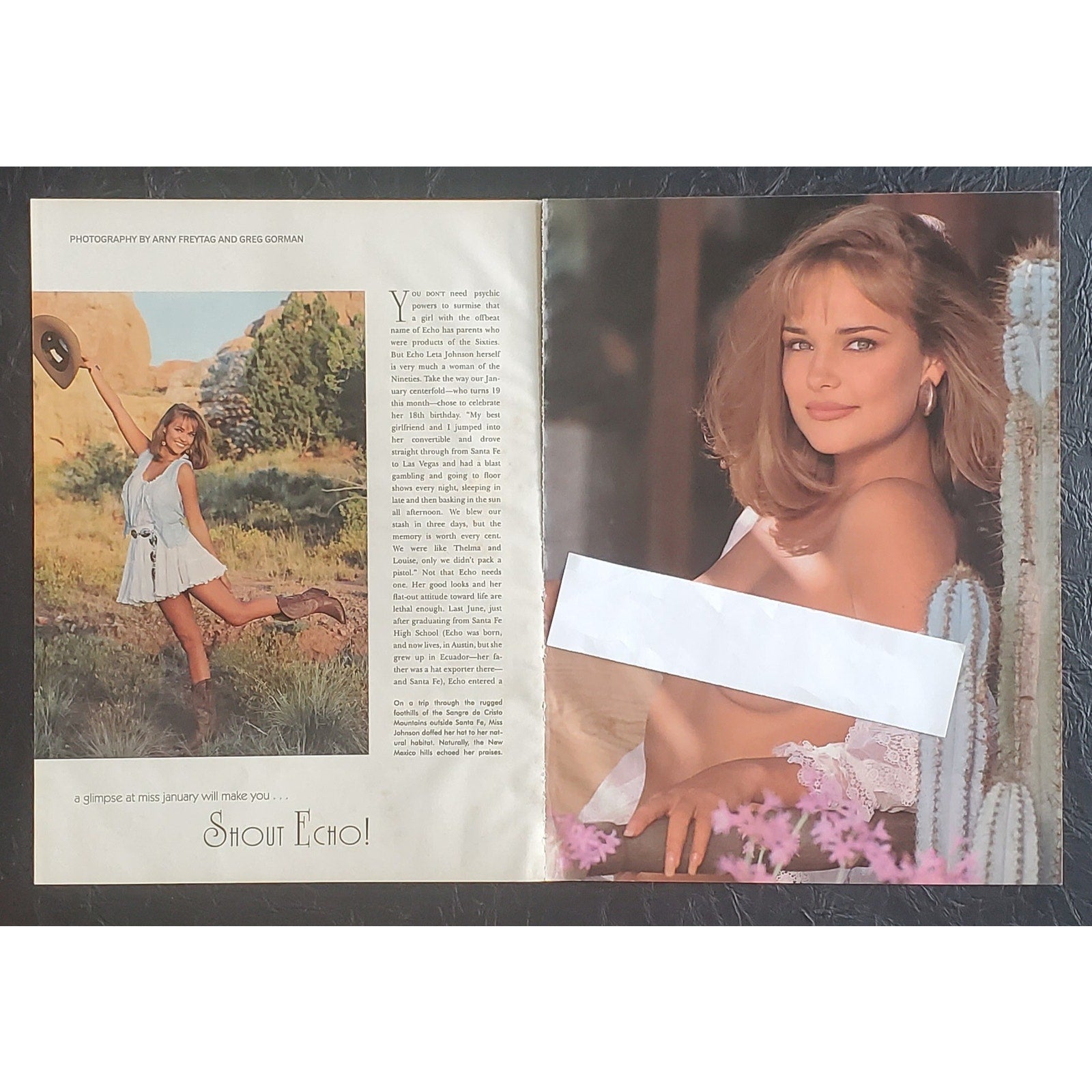 Playboy PICTORIAL ONLY - Playmate ECHO JOHNSON   January, 1993