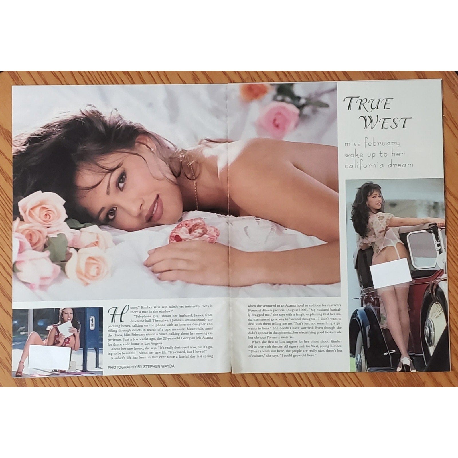 Playboy PICTORIAL ONLY - Playmate KIMBER WEST February, 1997 7 pages