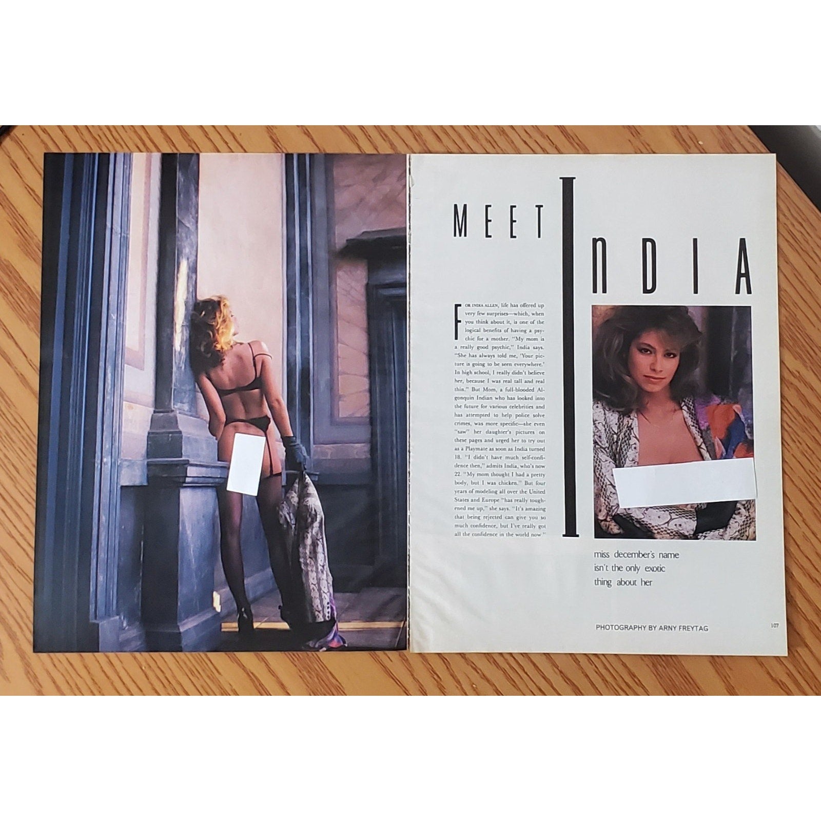 Playboy PICTORIAL ONLY - Playmate INDIA ALLEN December, 1987 7 pages