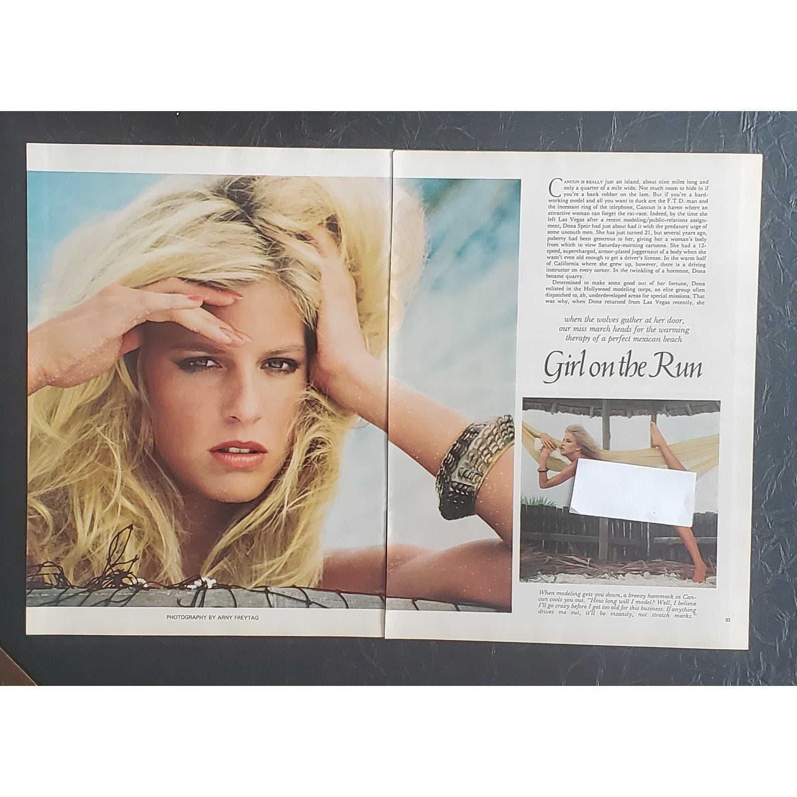 Playboy PICTORIAL ONLY - Playmate DONA SPEIR   March, 1984   9 pages