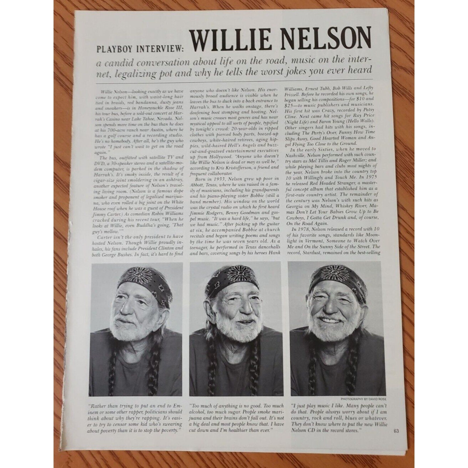 Playboy INTERVIEW - Country Music Legend WILLLIE NELSON November, 2002