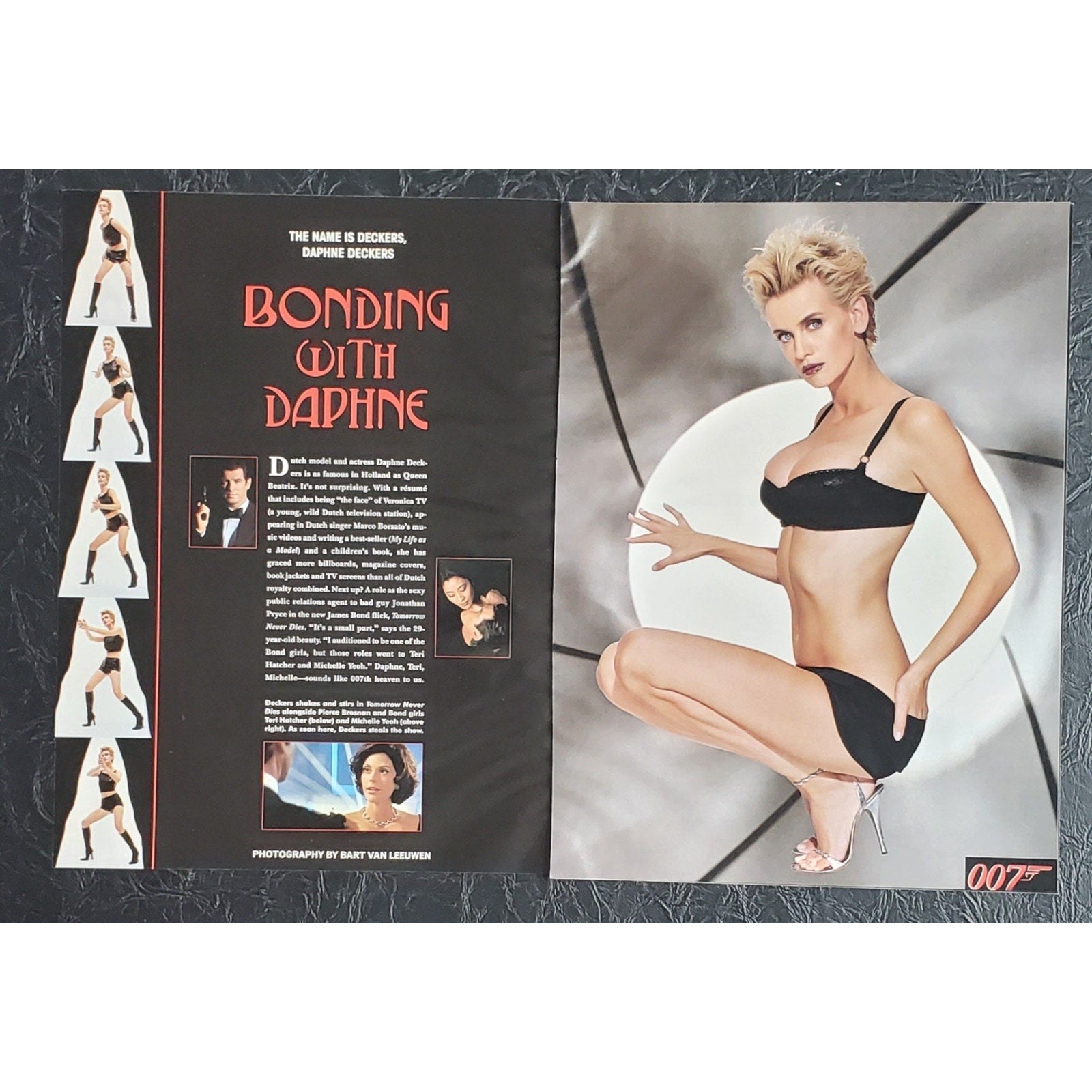 Playboy PICTORIAL ONLY - 007 Bond Girl DAPHNE DECKERS Feb, 1998 8 Pages