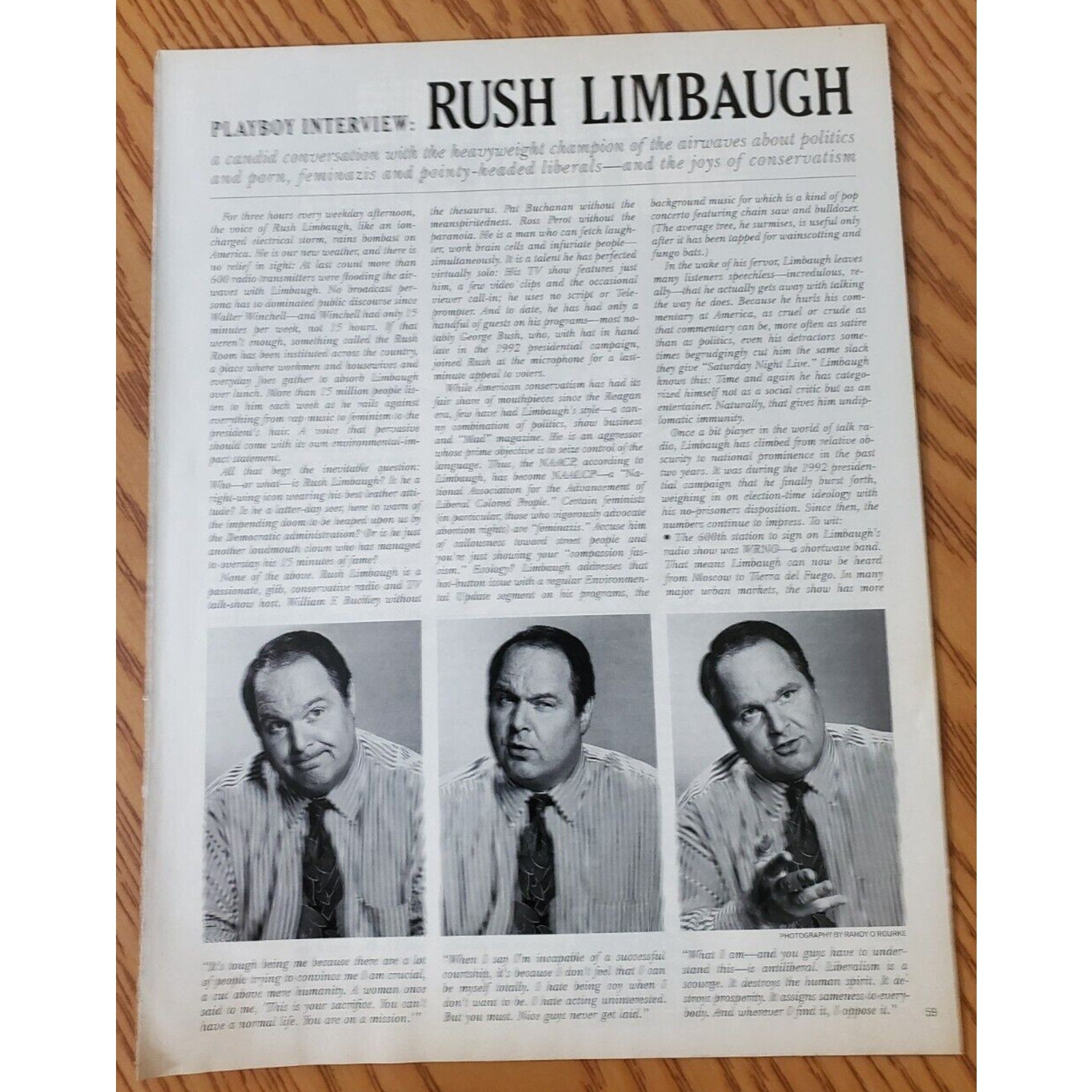 Playboy INTERVIEW - Conservative Pundit RUSH LIMBAUGH December, 1993
