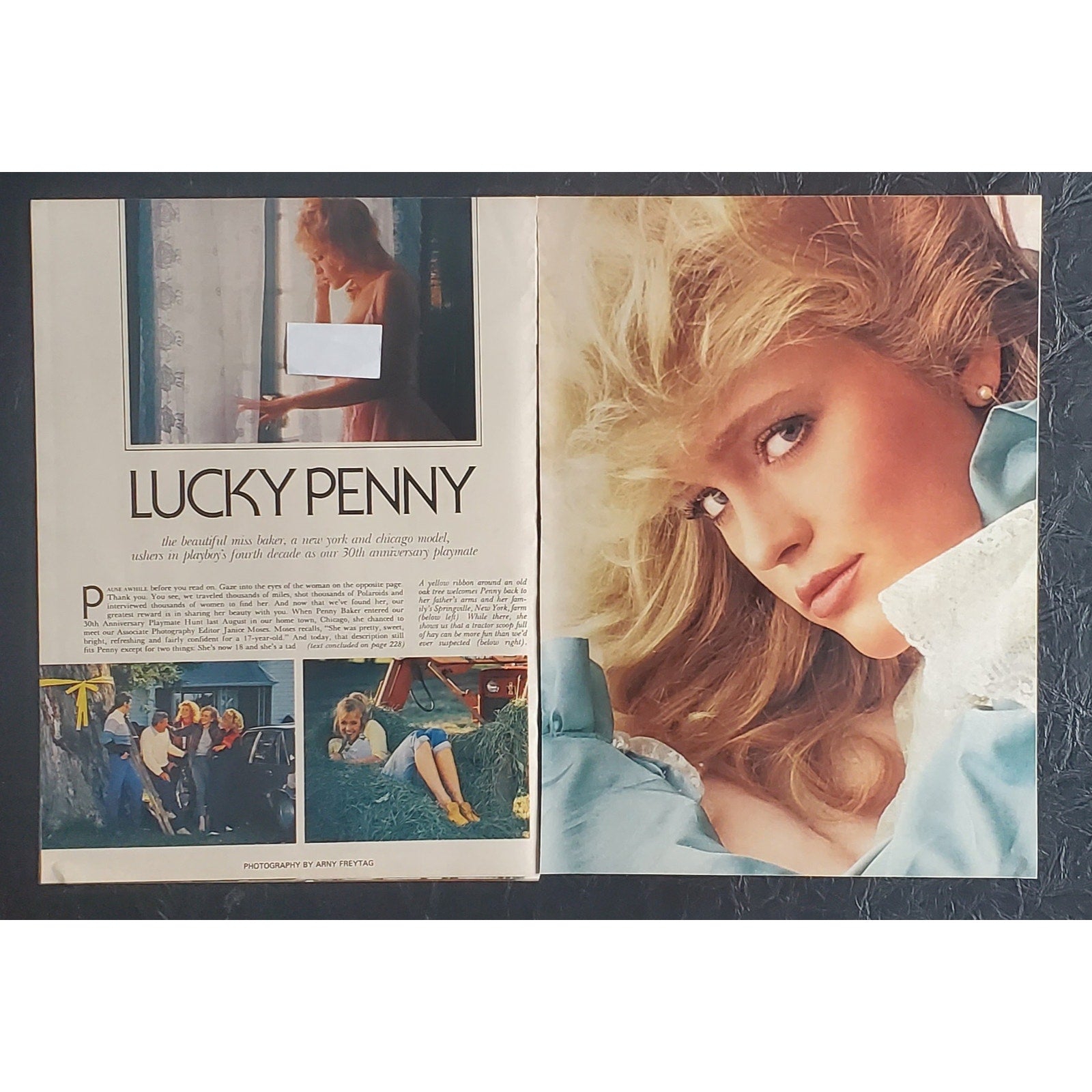 Playboy PICTORIAL ONLY - PENNY BAKER & 30th Ann. Playmate Hunt   January, 1984