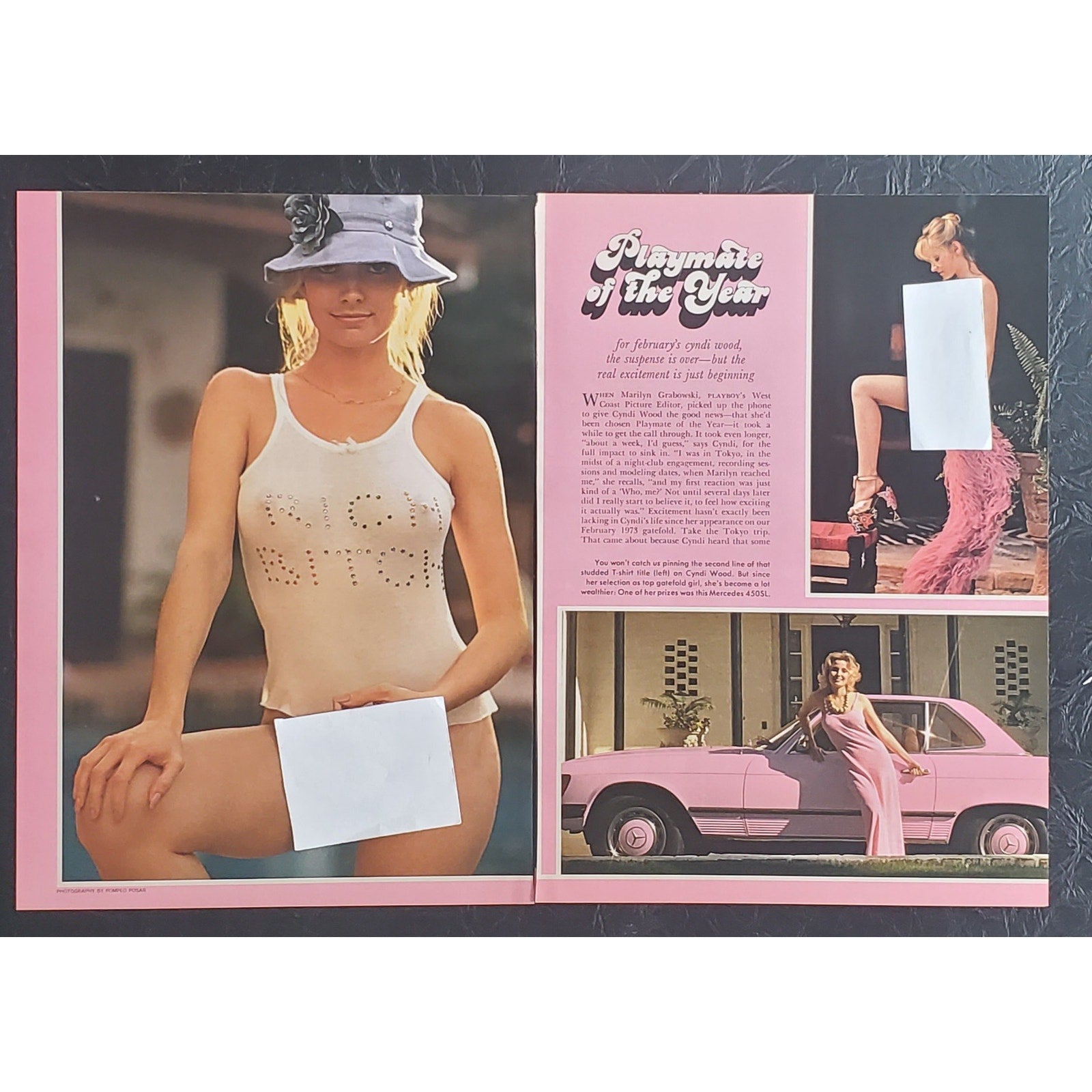 Playboy PICTORIAL ONLY - PMOY CYNDI WOOD   June, 1974   10 pages