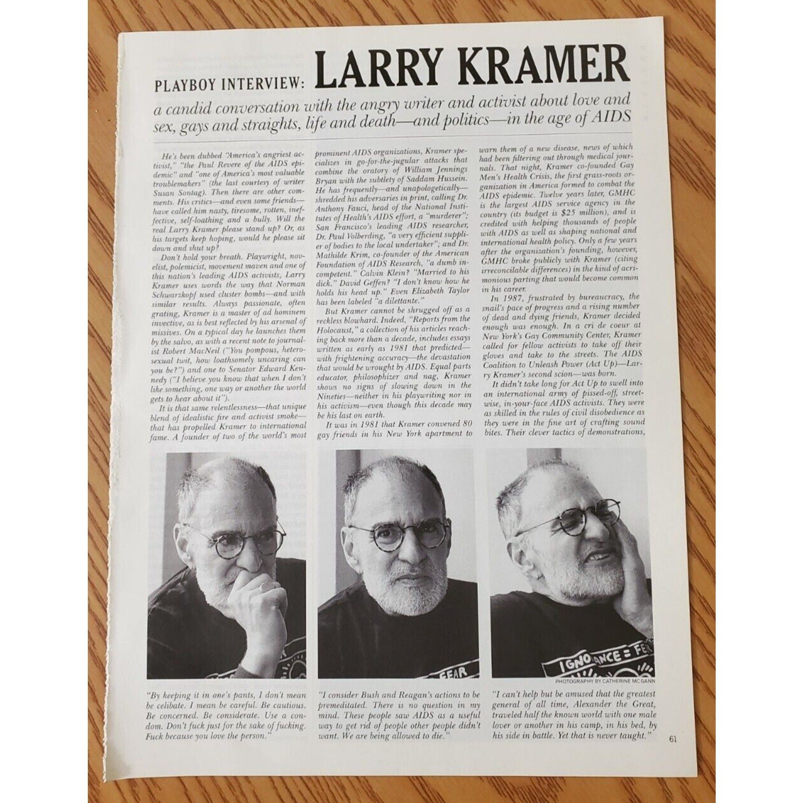 Playboy INTERVIEW - Activist LARRY KRAMER September, 1993