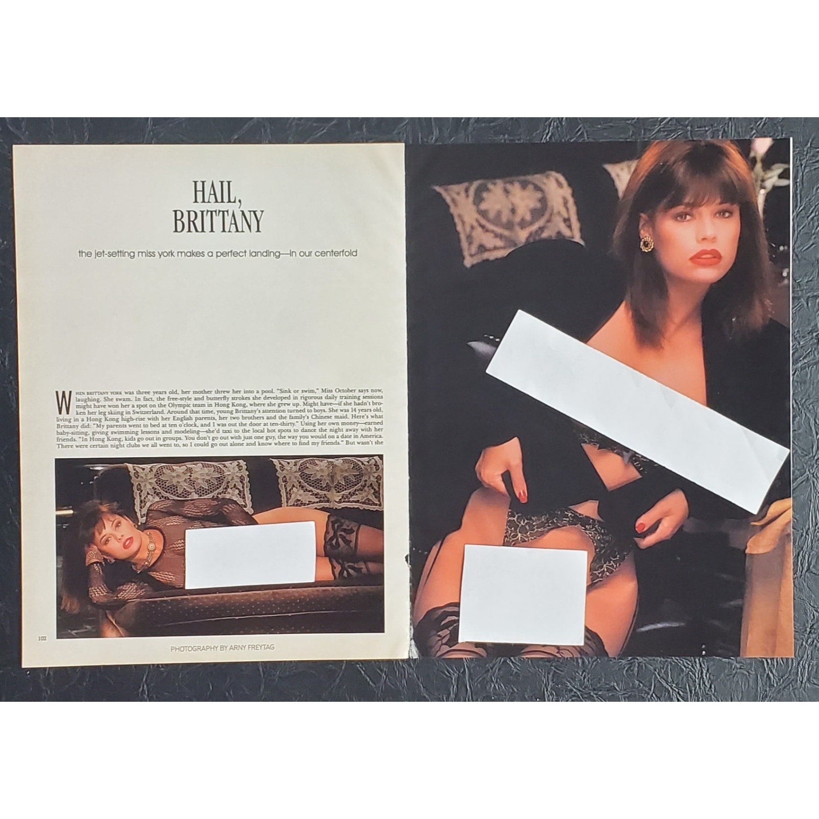 Playboy PICTORIAL ONLY - Playmate BRITTANY YORK October, 1990 7 pages