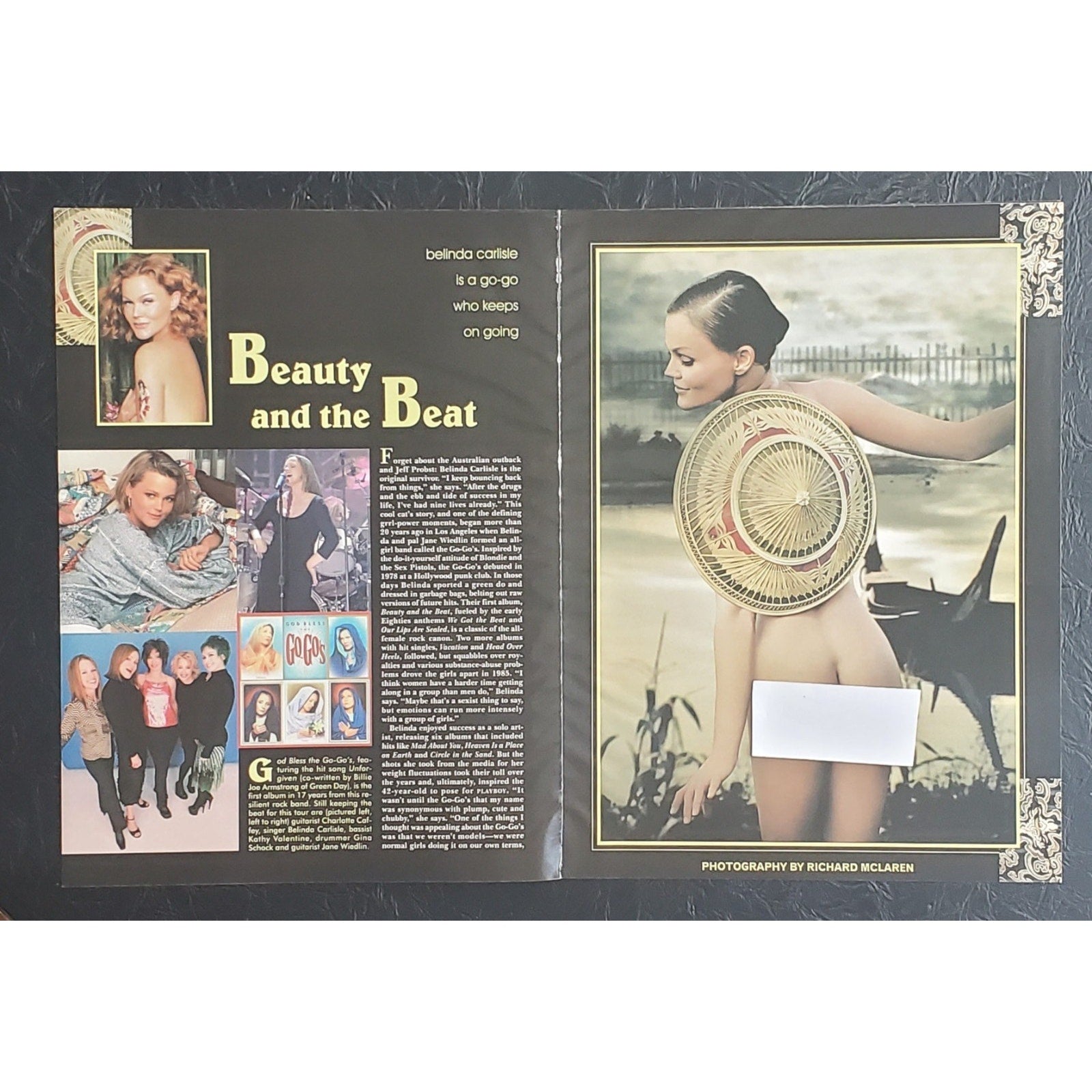 Playboy PICTORIAL ONLY - GoGos' BELINDA CARLISLE August, 2001 8 Pages