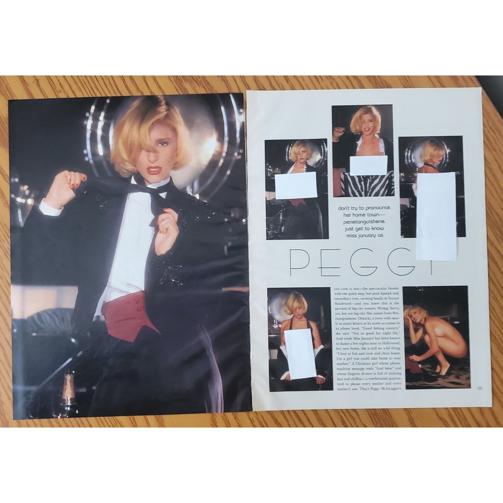 Playboy PICTORIAL ONLY - Playmate PEGGY MCINTEGGART January, 1990 7 pages