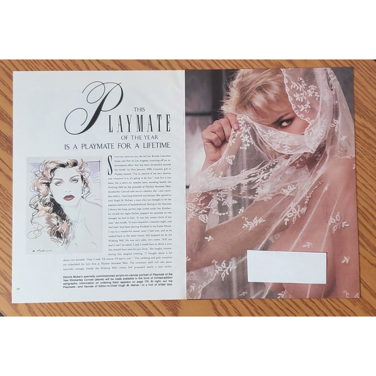 Playboy PIN UP / PICTORIAL ONLY - PMOY KIMBERLY CONRAD June, 1989 12 pages
