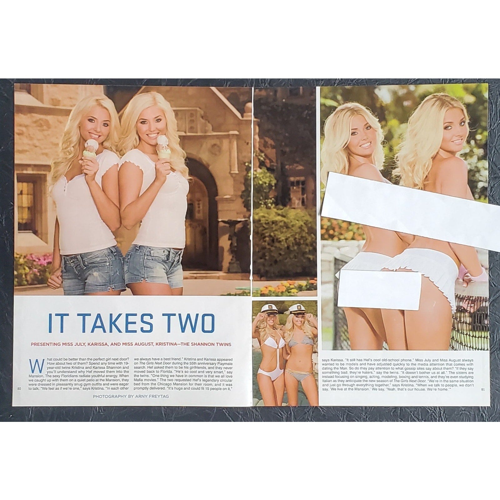 Playboy PICTORIAL ONLY - Playmate THE SHANNON TWINS July/Aug, 2009 5 pages